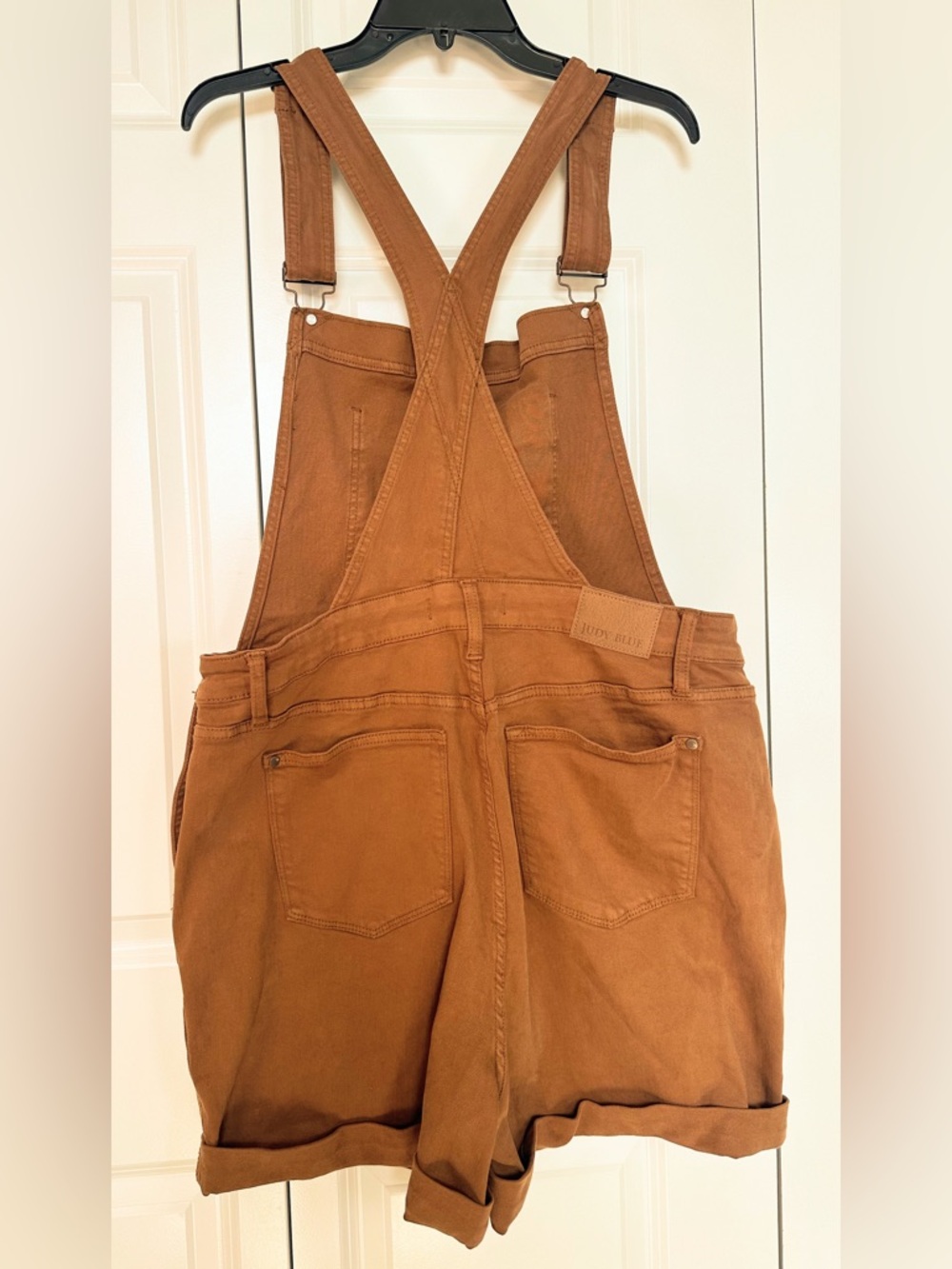 Judy Blue Rust Brown Women's Cotton-Blend Overalls Romper - Picture 2 of 7